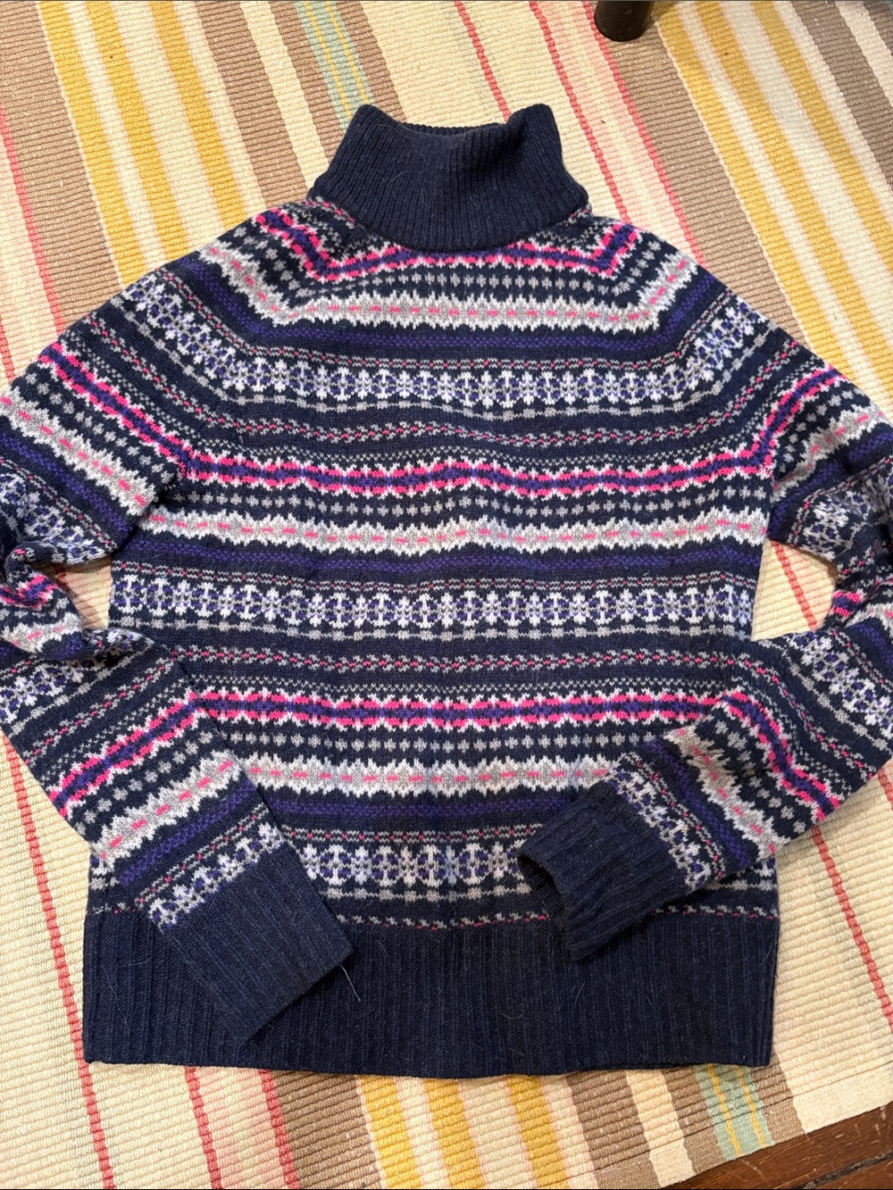 J Crew Wool Fair Isle Turtleneck XXS